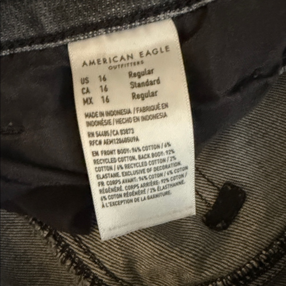 American Eagle Women's Straight Jeans - Washed Black - Picture 4 of 5